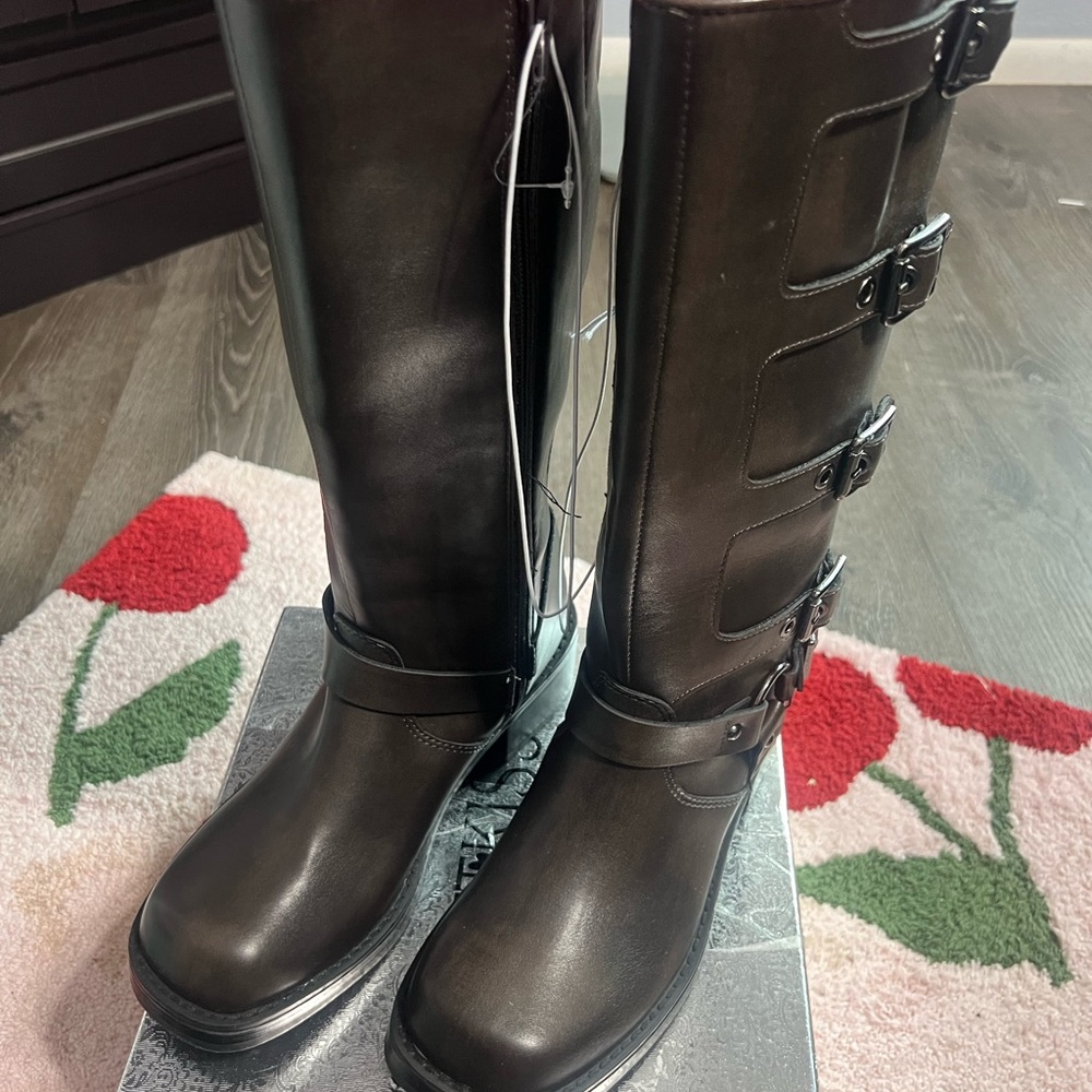 Wild Fable Women's Rebel Tall Moto Buckle Boots